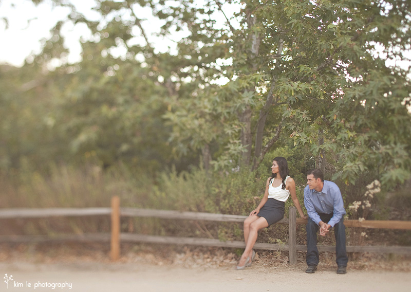 orange county wilderness park engagement by kim le photography