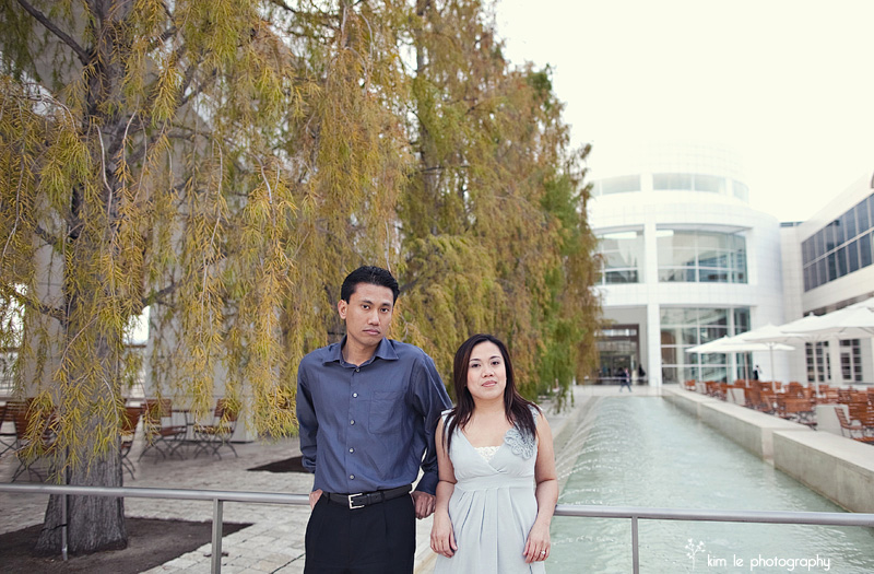 los angeles getty center engagement by kim le photography