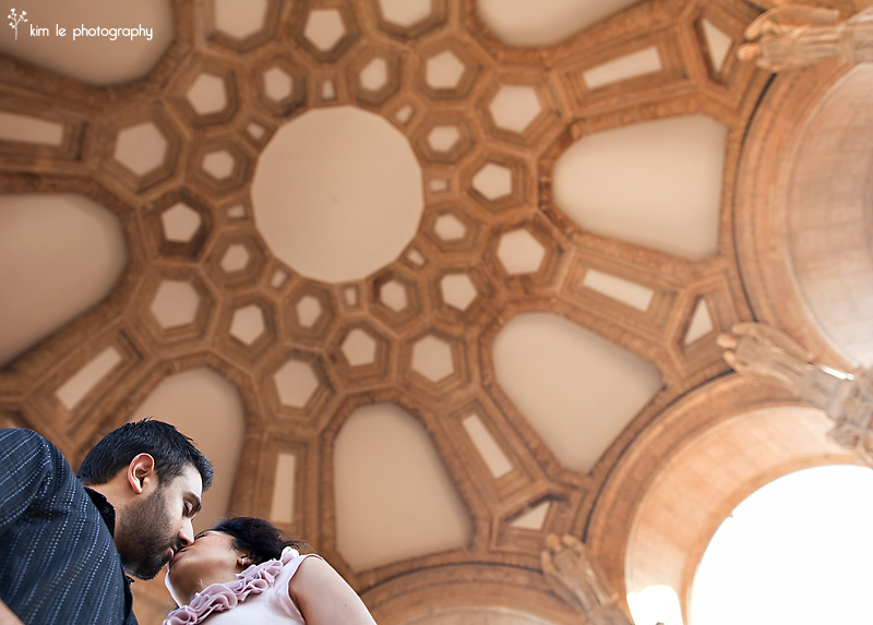 san francisco california palace of fine arts engagement photography by kim le photography