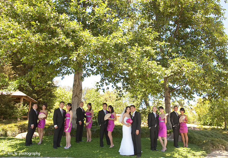 los angeles japanese garden ceremony wedding by kim le photography