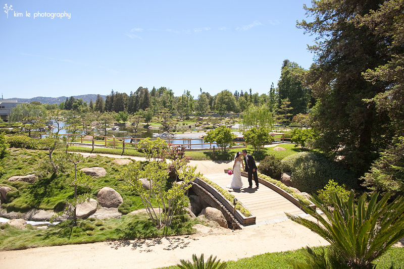los angeles japanese garden ceremony wedding by kim le photography