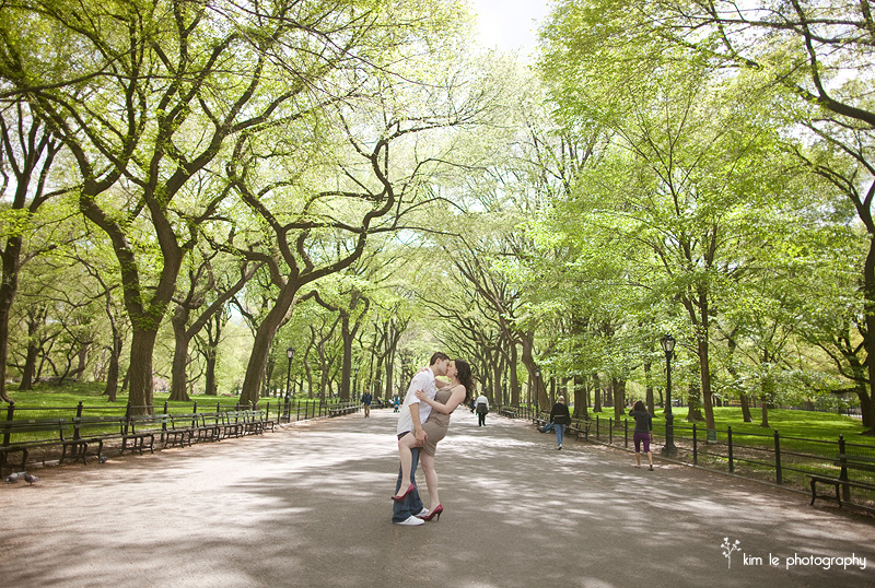 new york city engagement by kim le photography